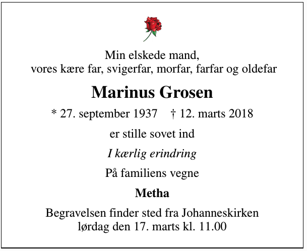 Marinus Grosen.
