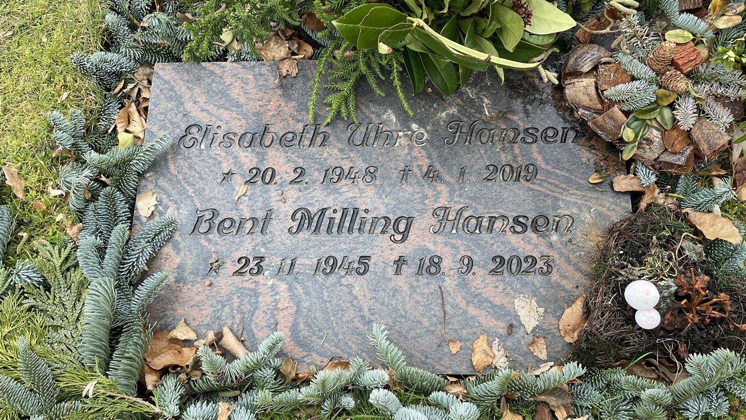 Elisabeth Uhre-Olsen 1948-2019 & Bent Milling Hansen 1945-2023.