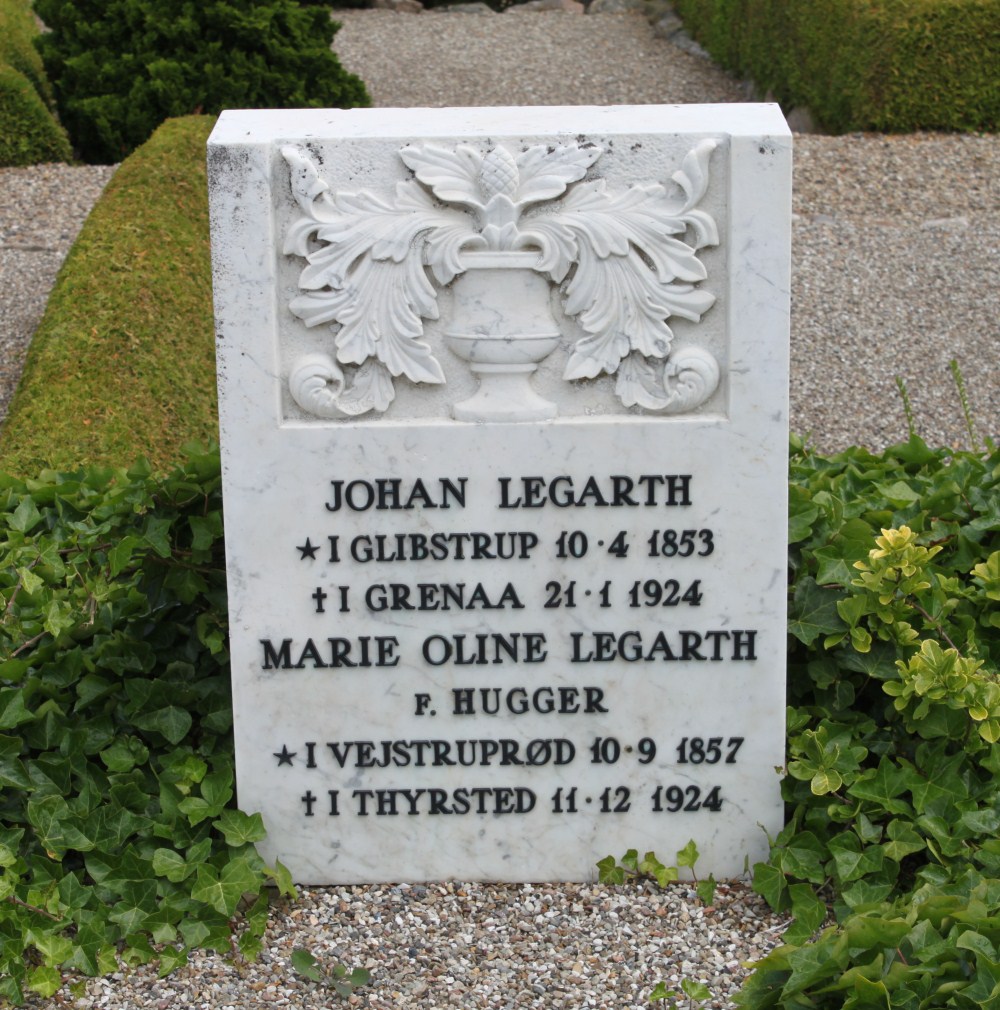 Johan Legarth, 1853-1924, Maria Oline Hugger, 1857-1924
