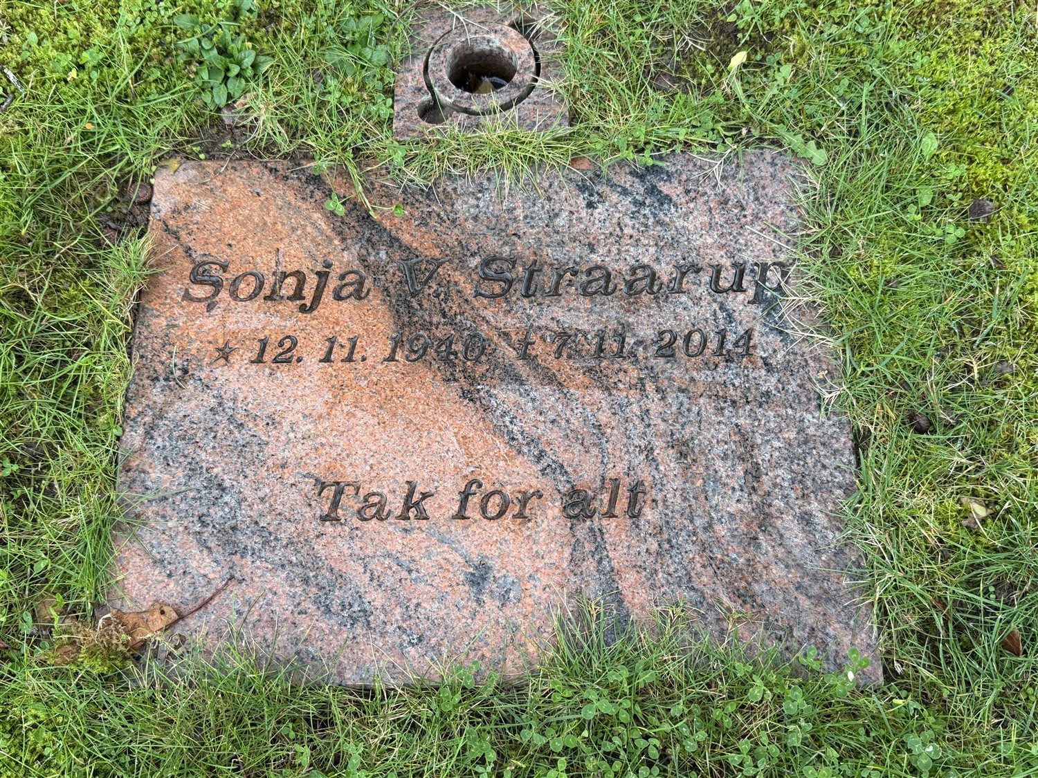 Sonja Vestergaard Hansen 1940-2014.