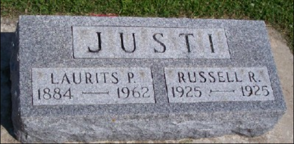 Laurits P. Justi Jr. (1884-1962). & Russel R. Justi (1925-1925).