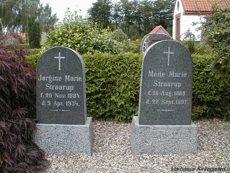 Jørgine Marie Straarup 1884-1934 og Mette Marie Straarup 1880-1897